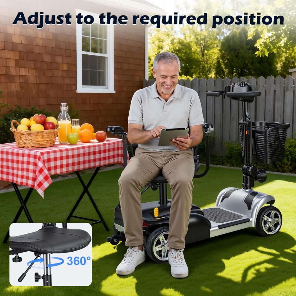 Electric Scooter Adults - Mobiliteits scooter met LED-verlichting, mandje, oplader,