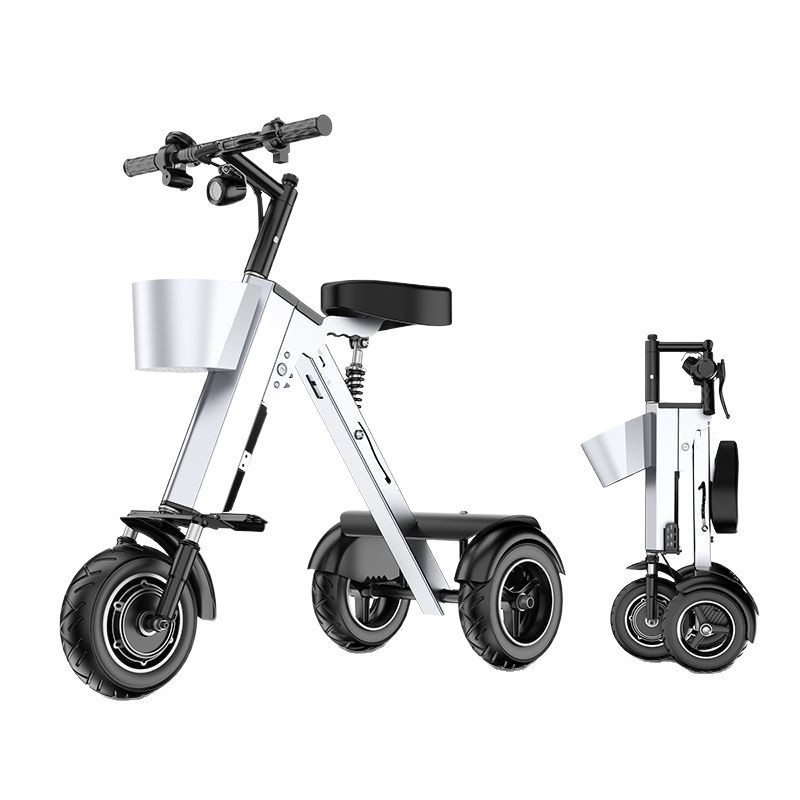 Folding Electric Scooter - 3-wiel opvouwbare scooterfiets, mini elektrische driewieler,