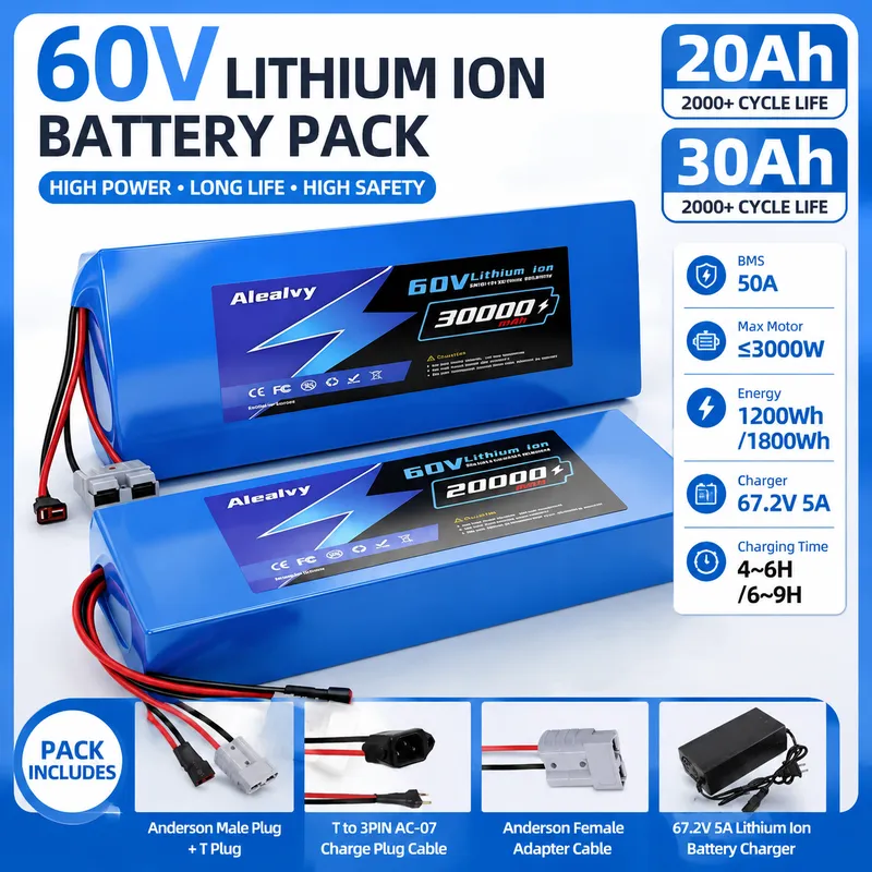 60V 30Ah 21700 Battery Pack - 60V 20AH 30AH 21700 lithiumbatterijpakket voor