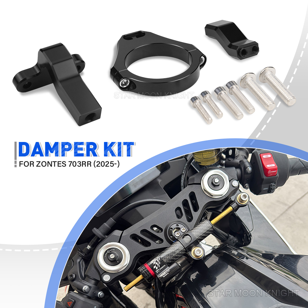 Steering Damper Stabilizer Kit Cnc - Motorfiets Stuurdemper Beugel Voor ZONTES 703RR