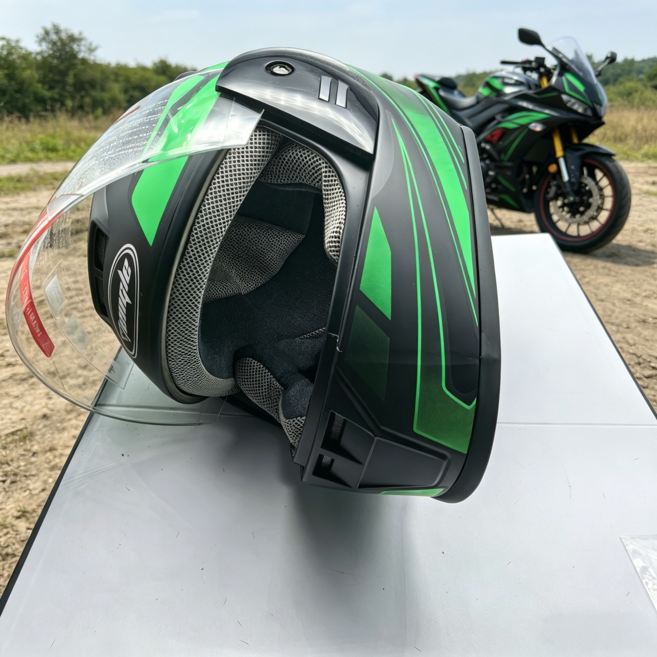 Heren integraalmotorhelm met d - Scooter Helmet Set recensie en prijs