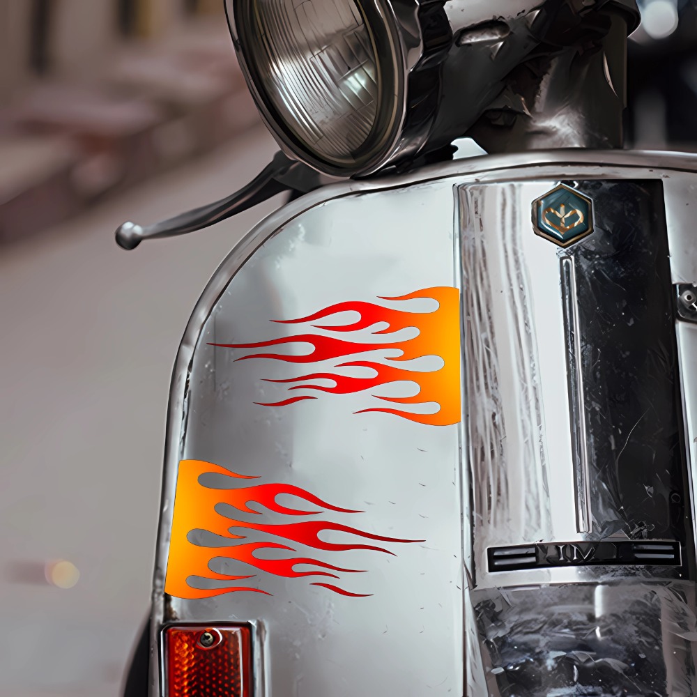 Vlam motorfiets stickers water - Scooter Helmet Set recensie en prijs