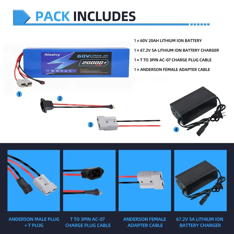   60V 20AH 30AH 21700 lithiumb - 60V 30Ah 21700 Battery Pack recensie en prijs